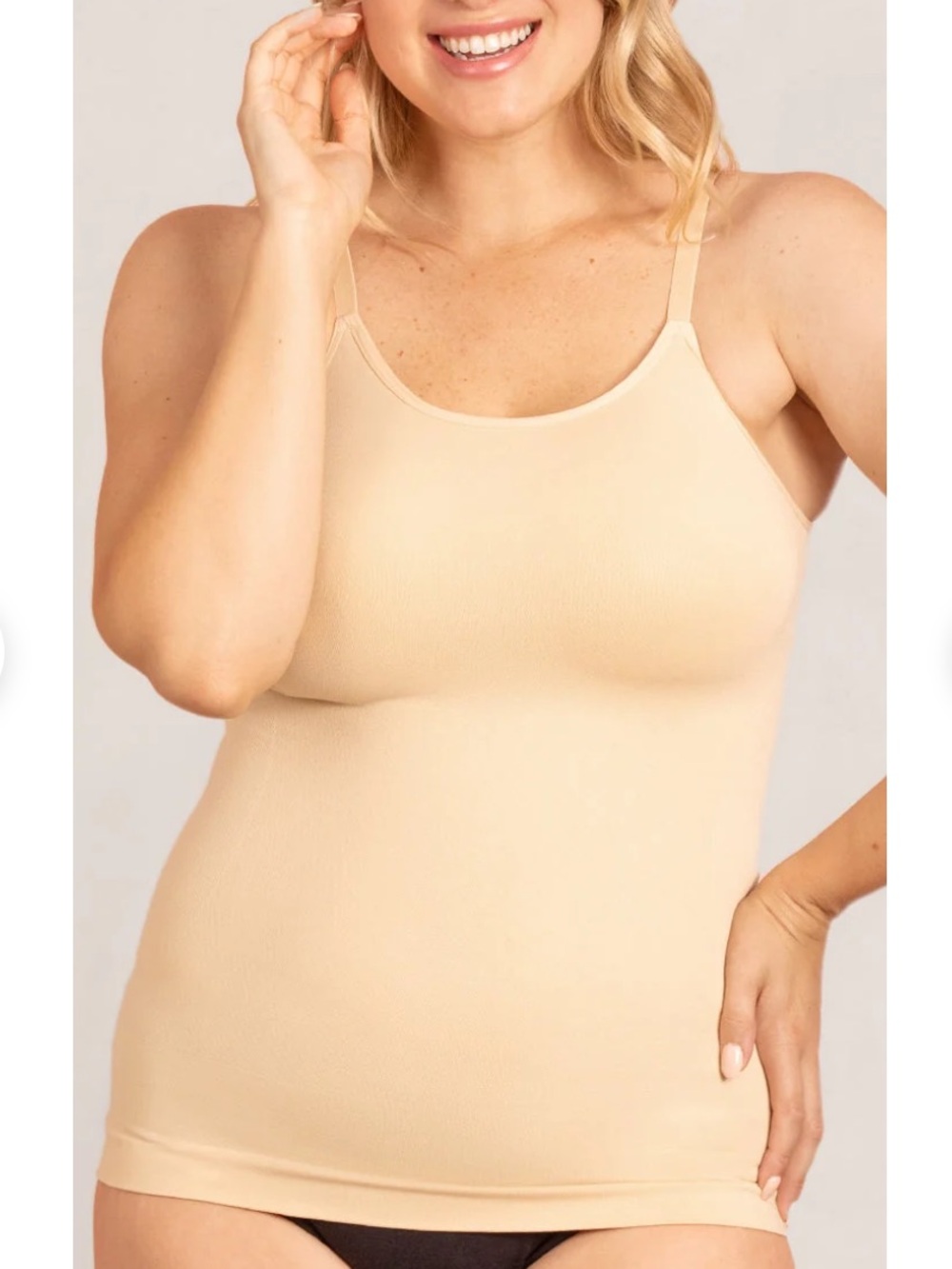 Shapermint Beige Nude Compression Camisole Tank Top Large NEW